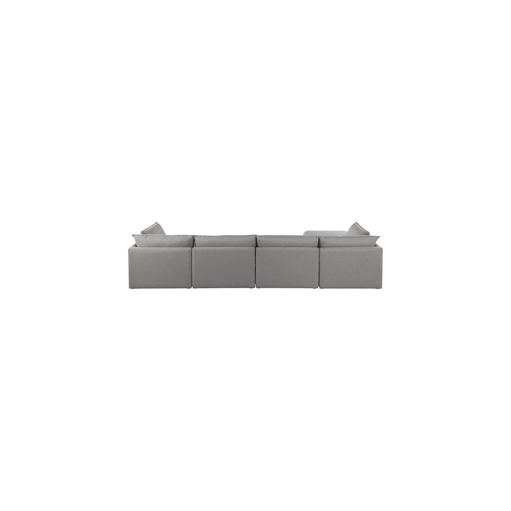Mackenzie Grey Durable Linen Textured Modular Sectional