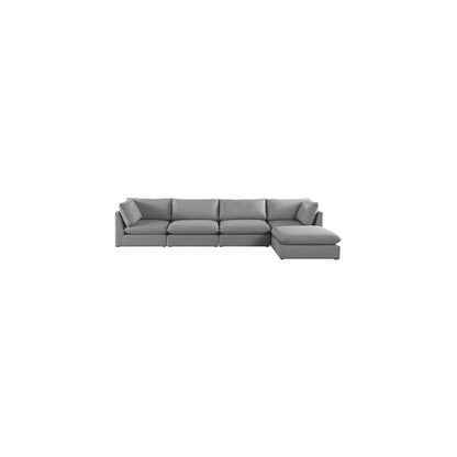 Mackenzie Grey Durable Linen Textured Modular Sectional