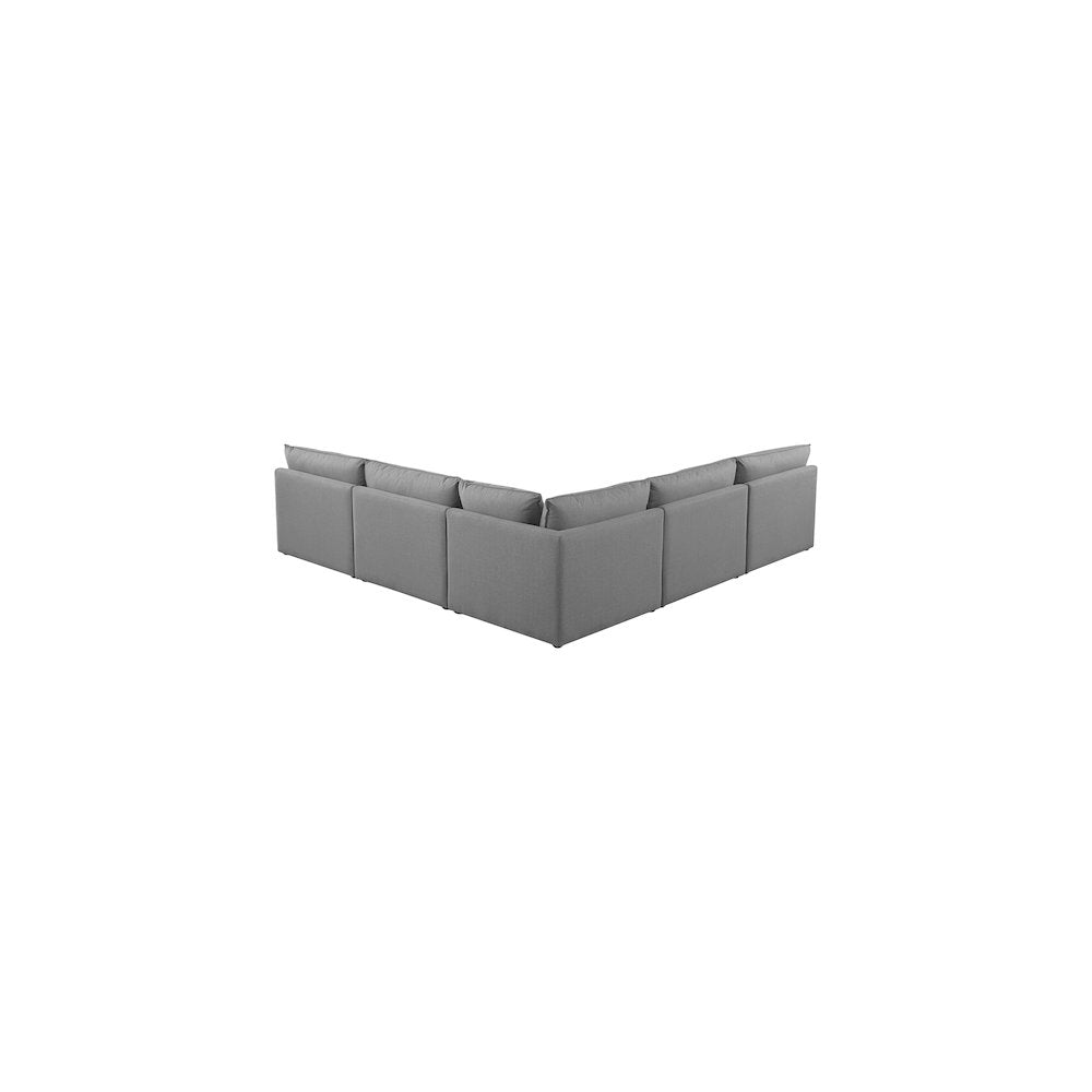 Mackenzie Grey Durable Linen Textured Modular Sectional