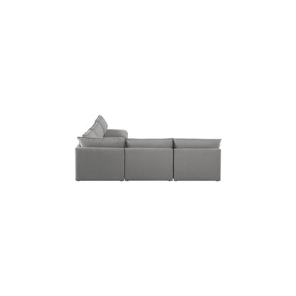 Mackenzie Grey Durable Linen Textured Modular Sectional
