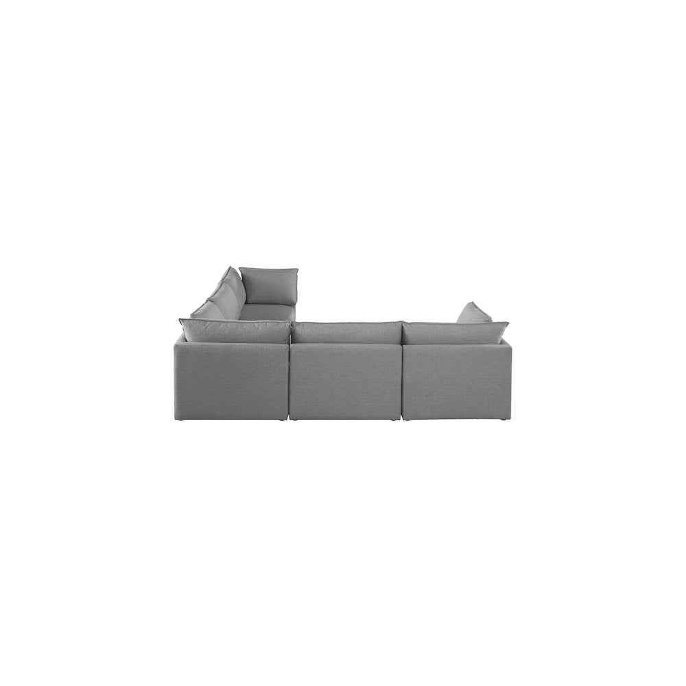 Mackenzie Grey Durable Linen Textured Modular Sectional