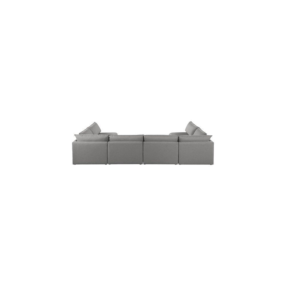 Mackenzie Grey Durable Linen Textured Modular Sectional