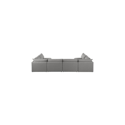 Mackenzie Grey Durable Linen Textured Modular Sectional
