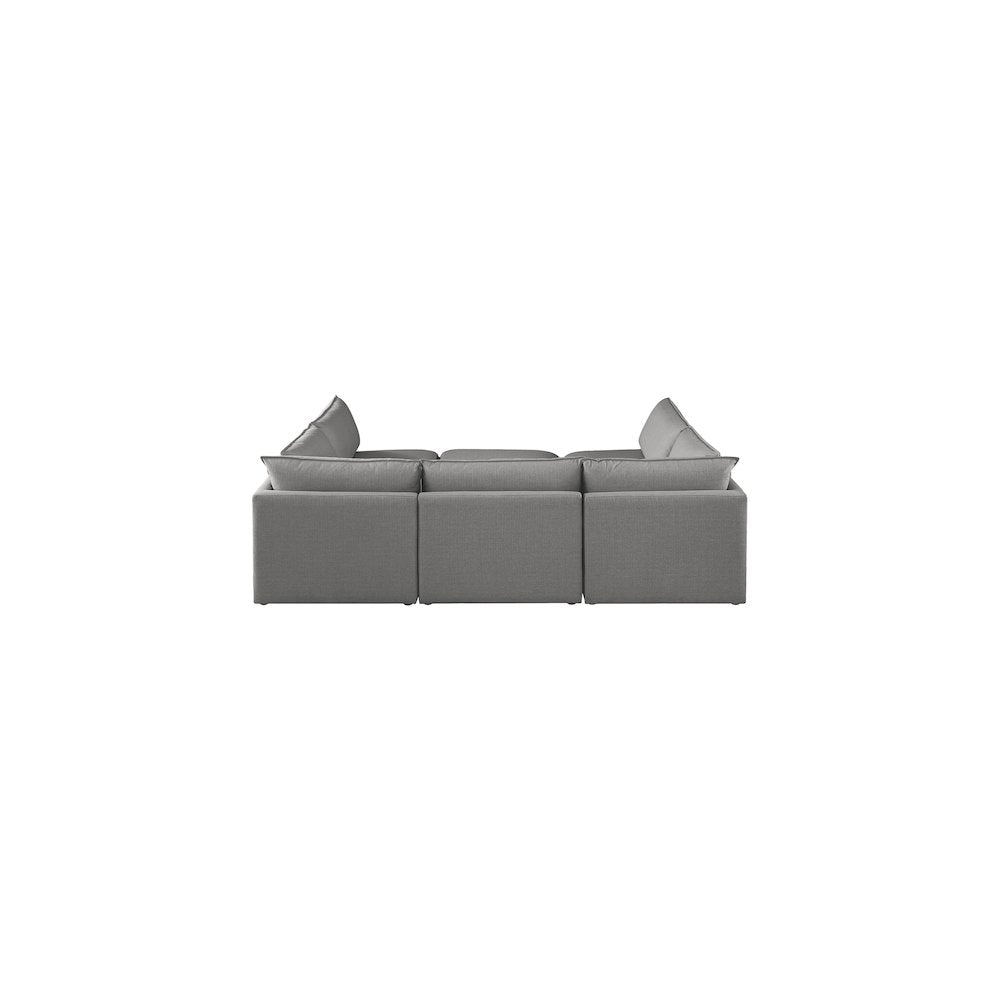 Mackenzie Grey Durable Linen Textured Modular Sectional