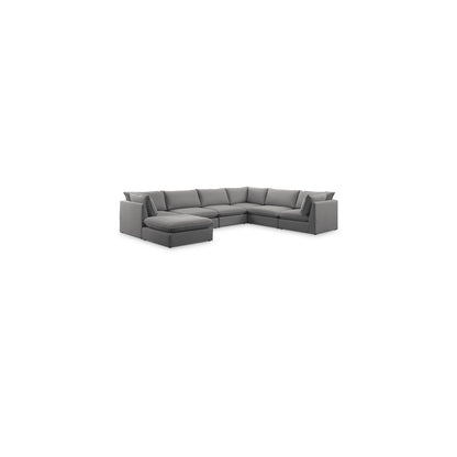 Mackenzie Grey Durable Linen Textured Modular Sectional