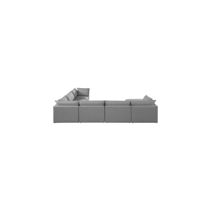 Mackenzie Grey Durable Linen Textured Modular Sectional