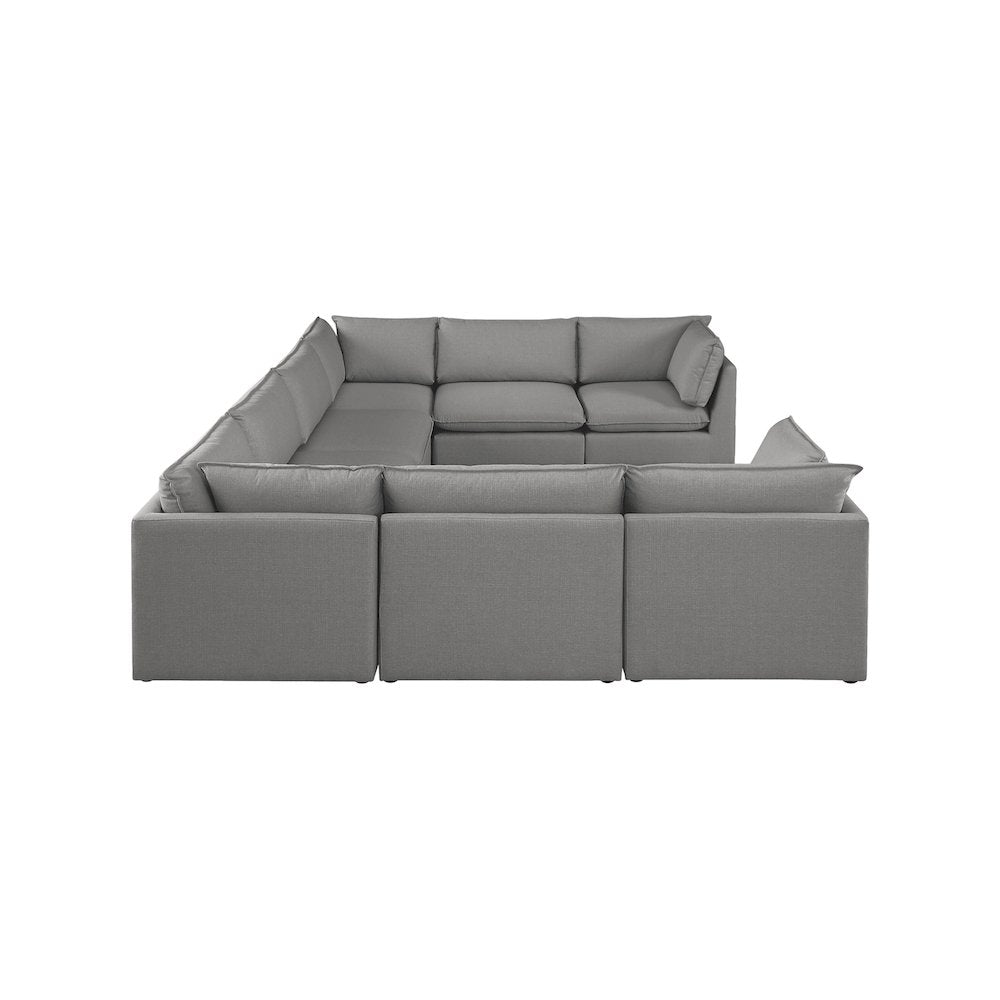 Mackenzie Grey Durable Linen Textured Modular Sectional