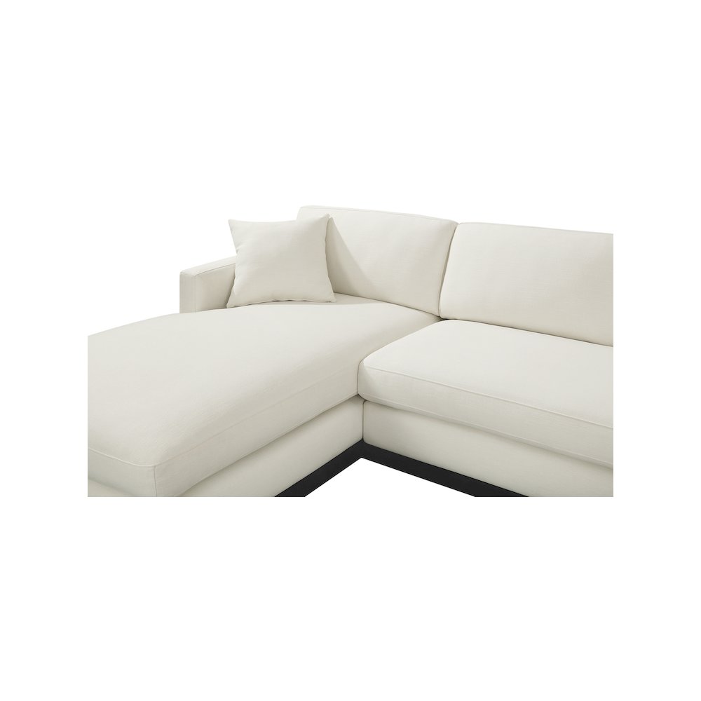 Johanna Cream Linen Textured Fabric 3pc. Sectional