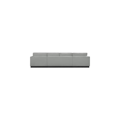 Johanna Grey Linen Textured Fabric 3pc. Sectional