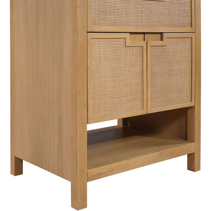 Soren 30" Natural Engineered Stone And Solid Wood Bathroom Vanity