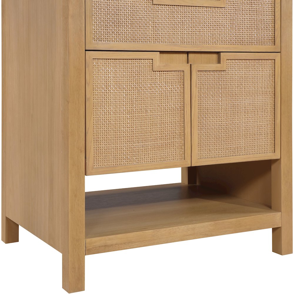Soren 30" Natural Engineered Stone And Solid Wood Bathroom Vanity