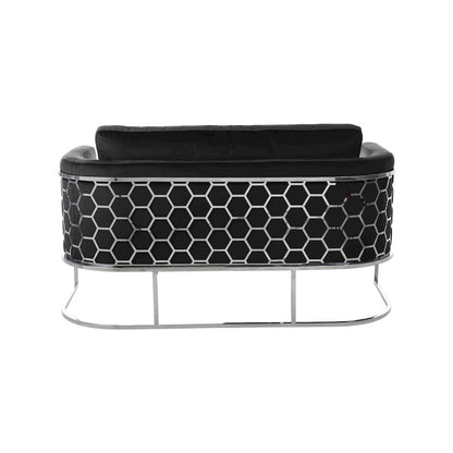Casa Black Velvet Loveseat