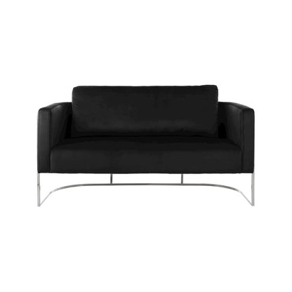 Casa Black Velvet Loveseat