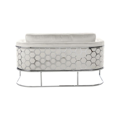 Casa Cream Velvet Loveseat