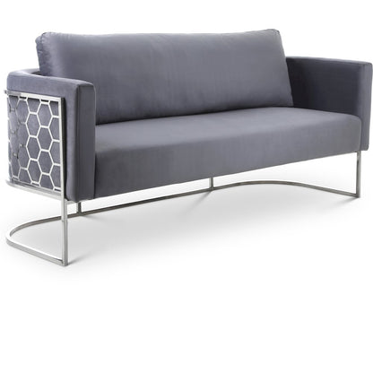 Casa Grey Velvet Sofa