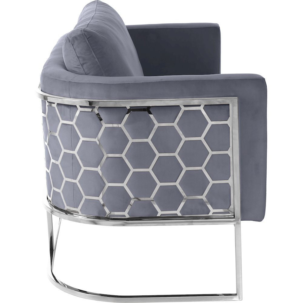 Casa Grey Velvet Sofa