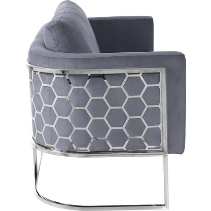 Casa Grey Velvet Sofa