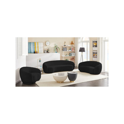 Hyde Black Boucle Fabric Chair