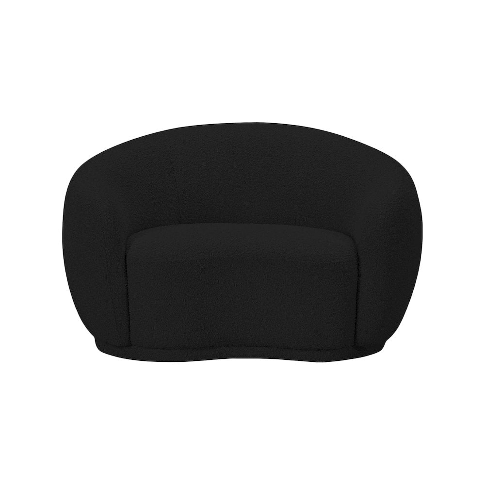 Hyde Black Boucle Fabric Chair