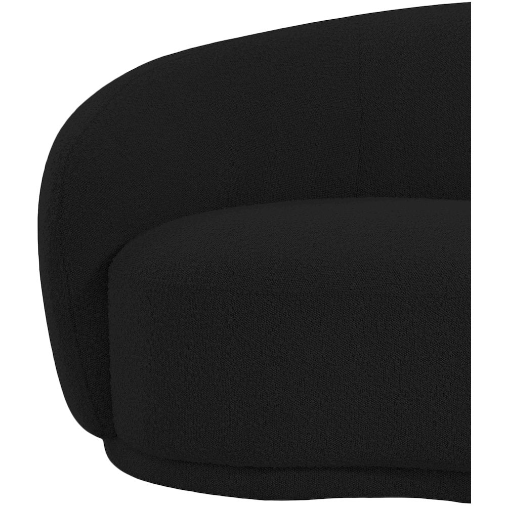 Hyde Black Boucle Fabric Chair