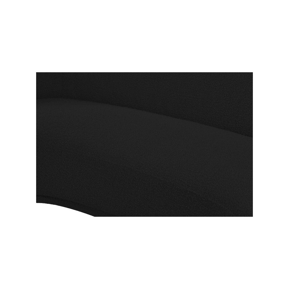 Hyde Black Boucle Fabric Loveseat