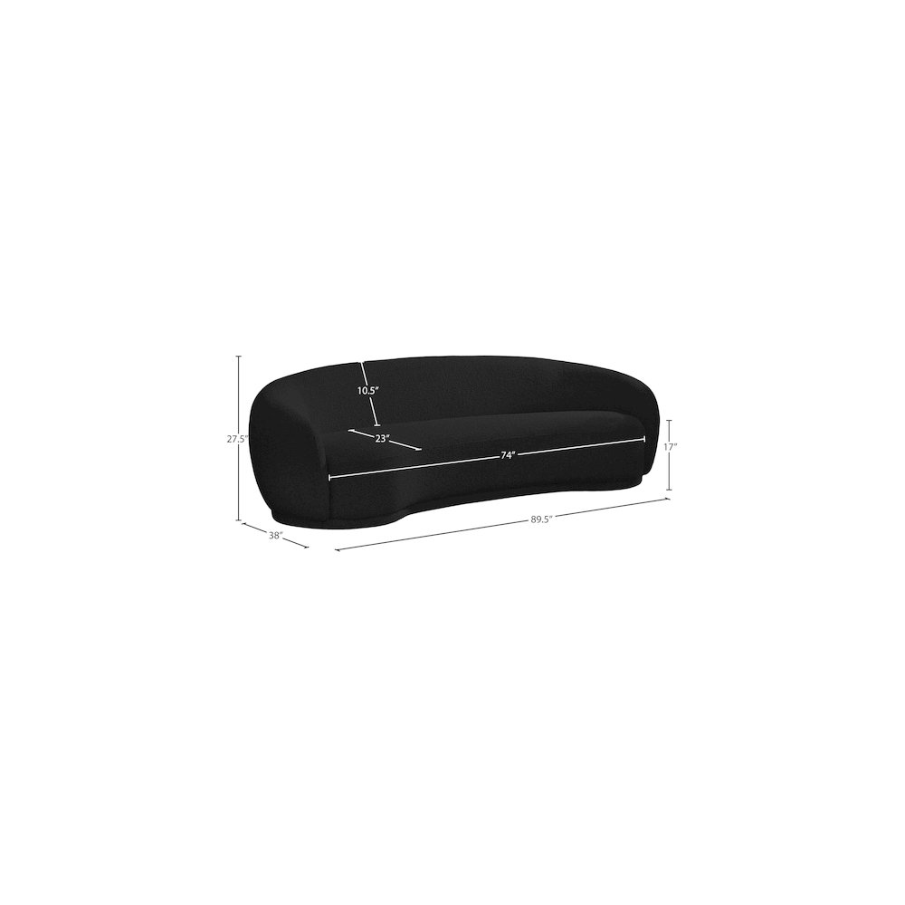 Hyde Black Boucle Fabric Sofa