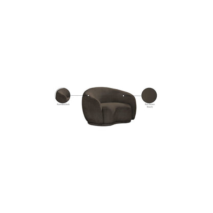Hyde Brown Boucle Fabric Chair