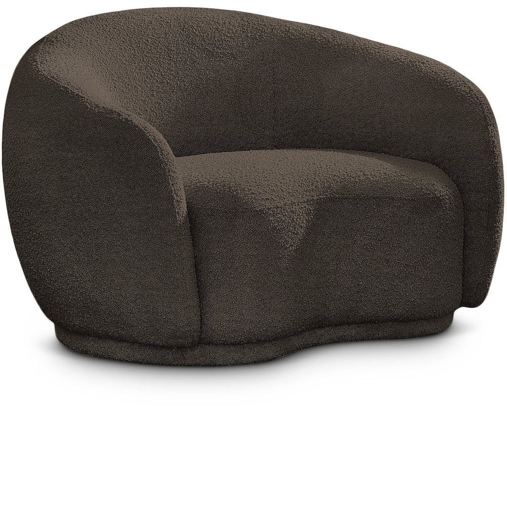 Hyde Brown Boucle Fabric Chair