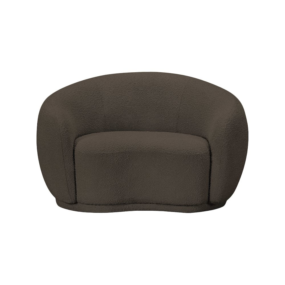 Hyde Brown Boucle Fabric Chair