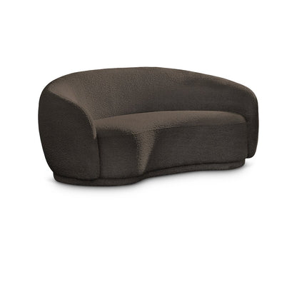 Hyde Brown Boucle Fabric Loveseat