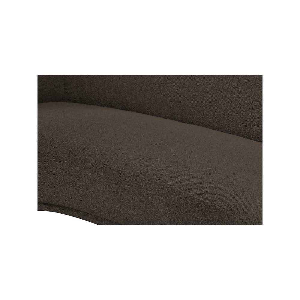 Hyde Brown Boucle Fabric Loveseat
