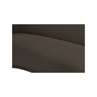 Hyde Brown Boucle Fabric Loveseat