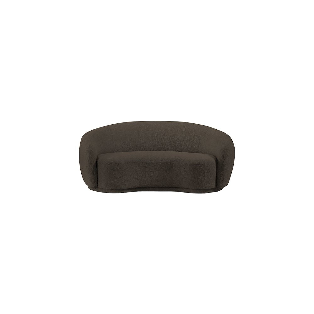Hyde Brown Boucle Fabric Loveseat