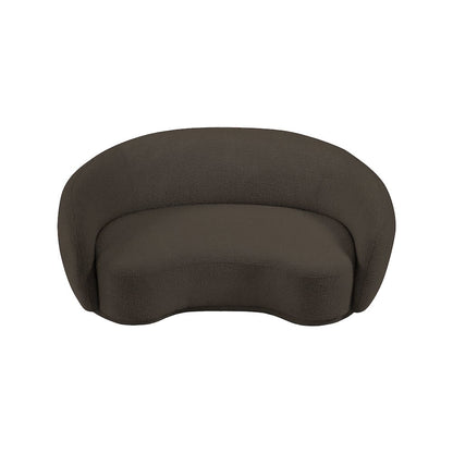 Hyde Brown Boucle Fabric Loveseat
