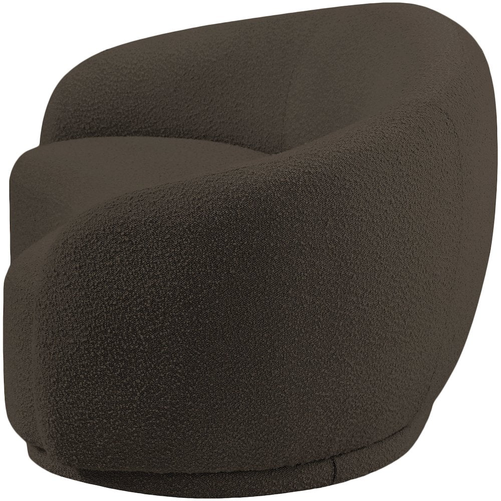 Hyde Brown Boucle Fabric Loveseat