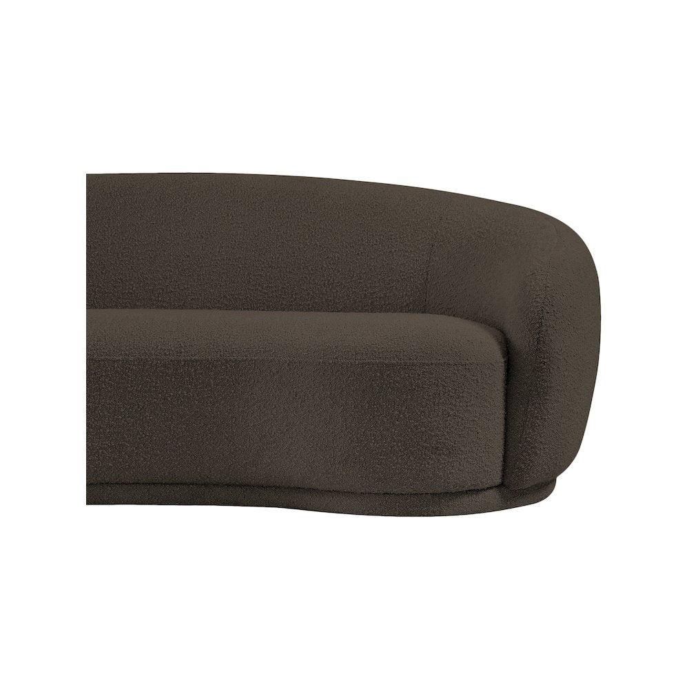 Hyde Brown Boucle Fabric Loveseat