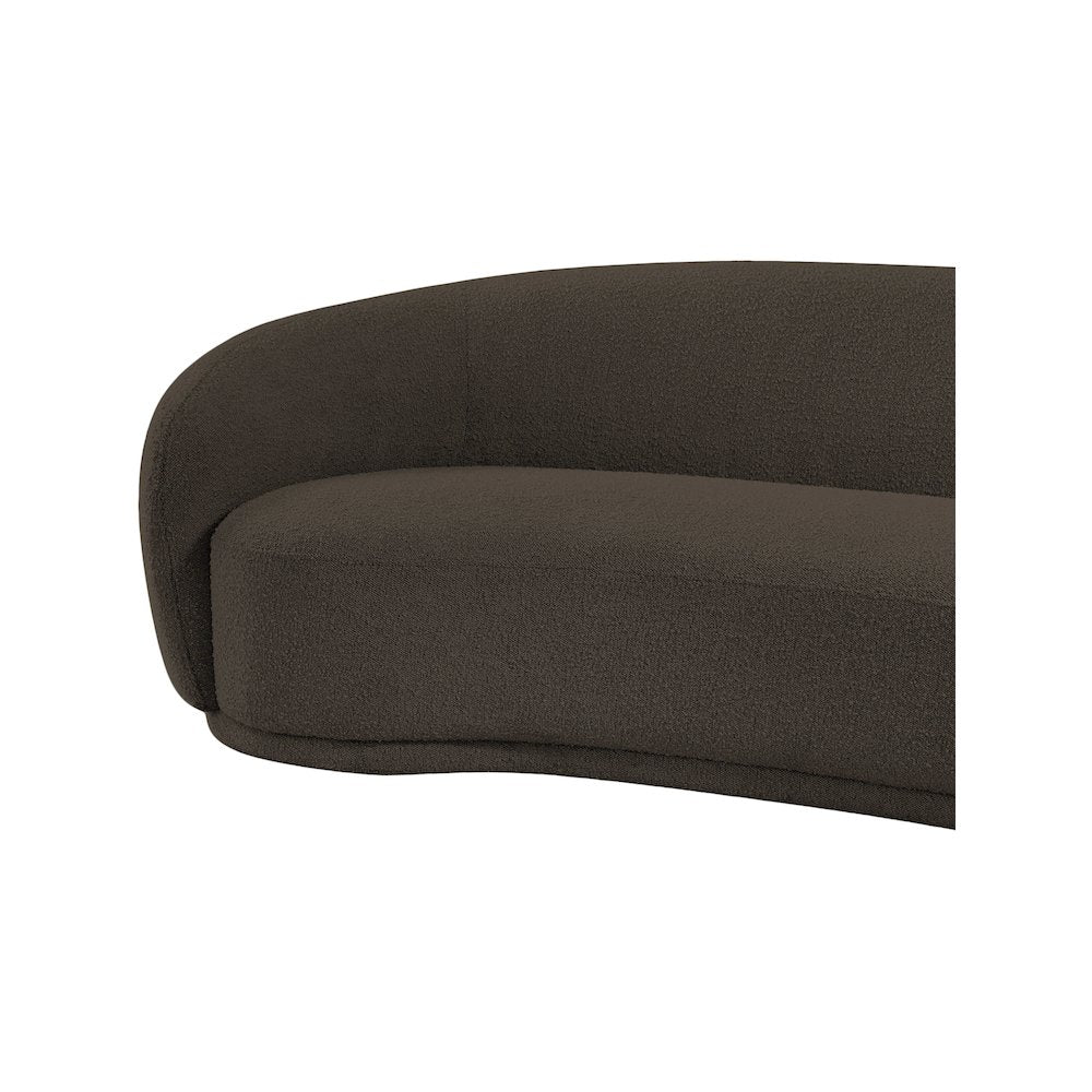 Hyde Brown Boucle Fabric Loveseat