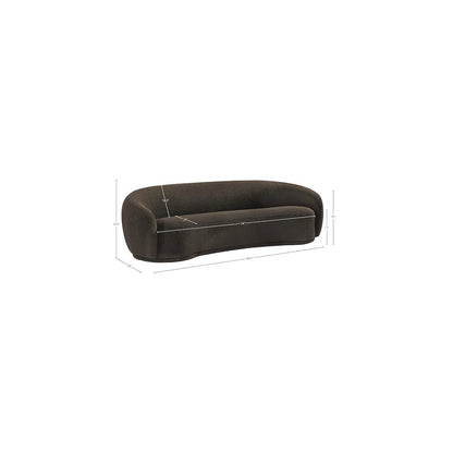 Hyde Brown Boucle Fabric Sofa