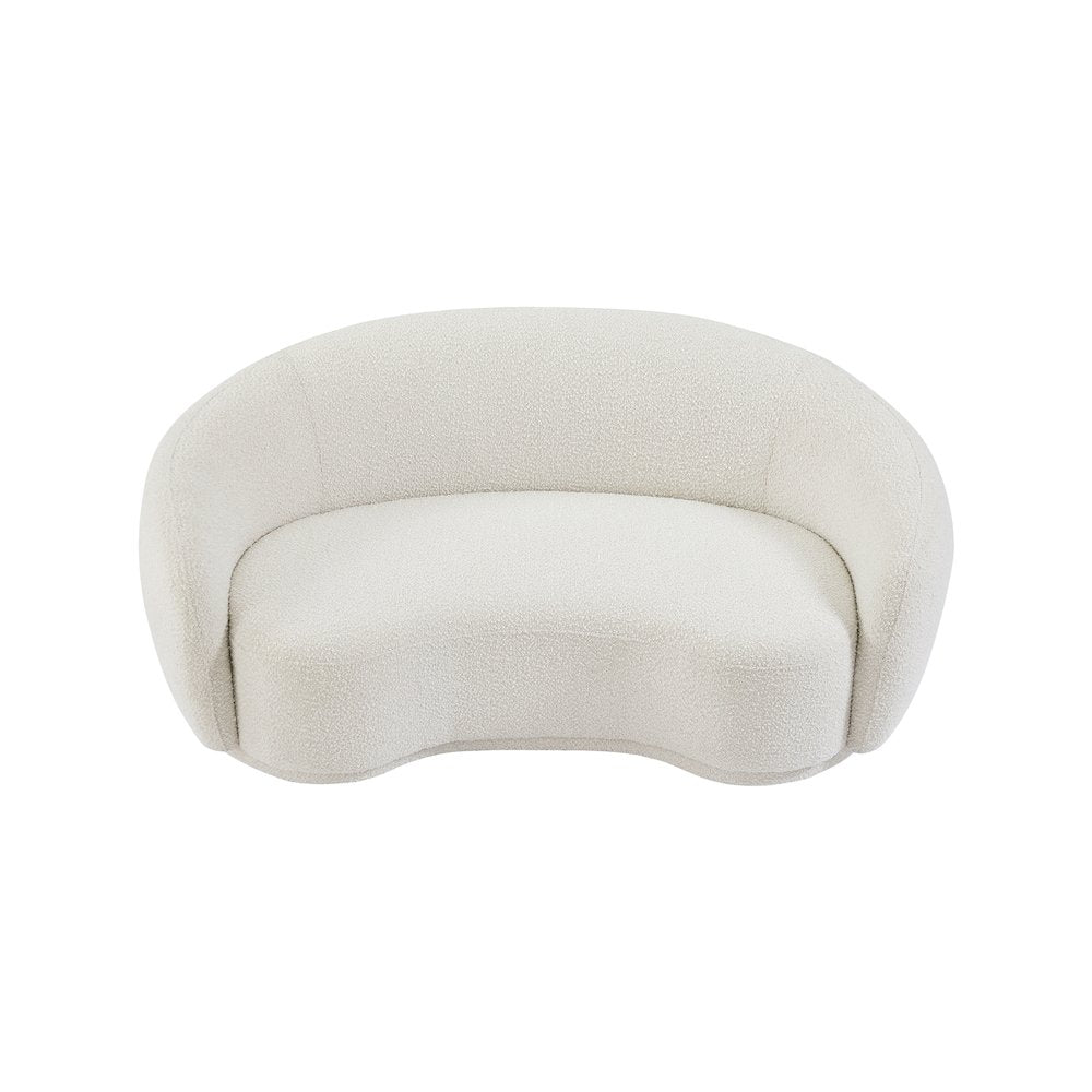Hyde Cream Boucle Fabric Loveseat