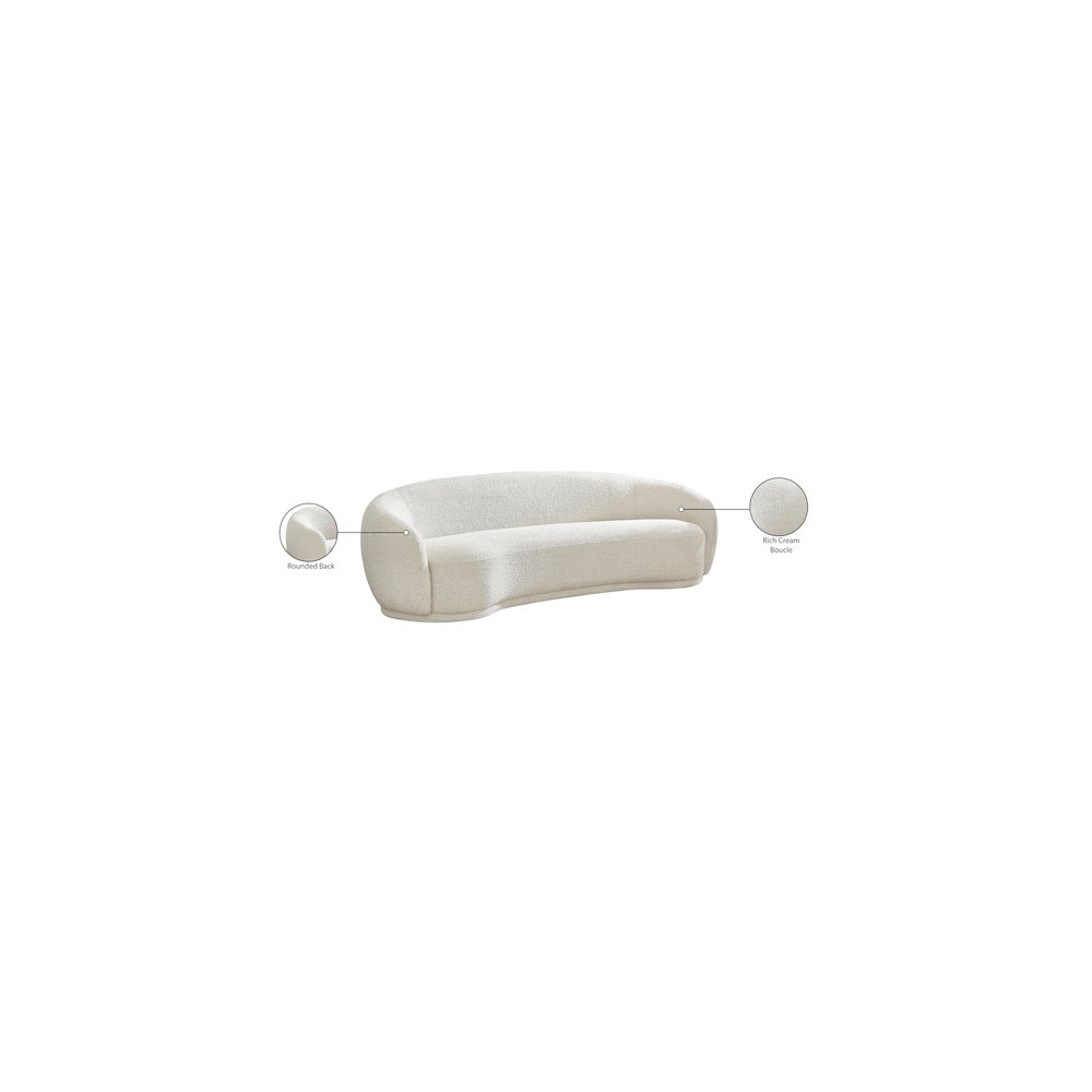 Hyde Cream Boucle Fabric Sofa