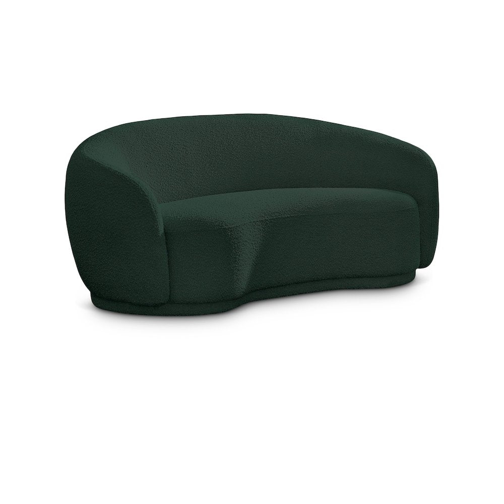 Hyde Green Boucle Fabric Loveseat