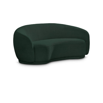 Hyde Green Boucle Fabric Loveseat