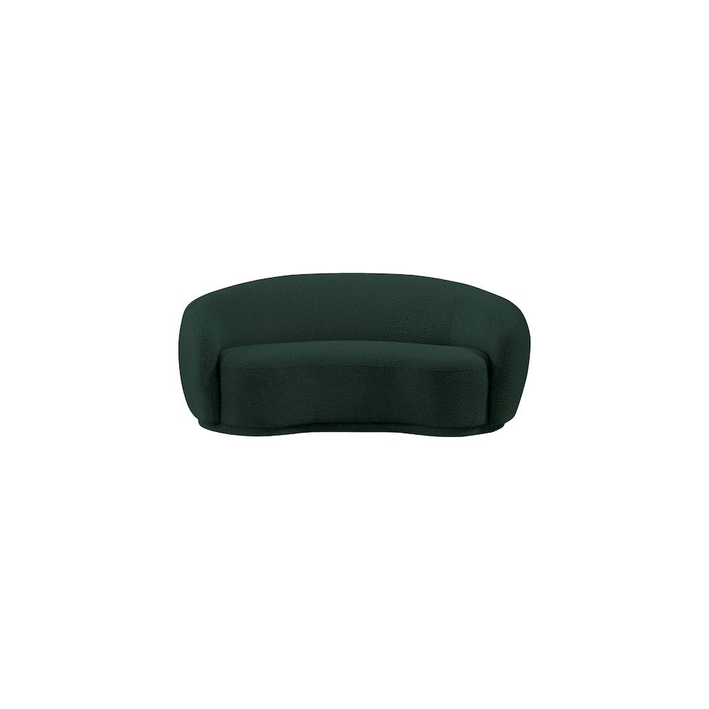Hyde Green Boucle Fabric Loveseat