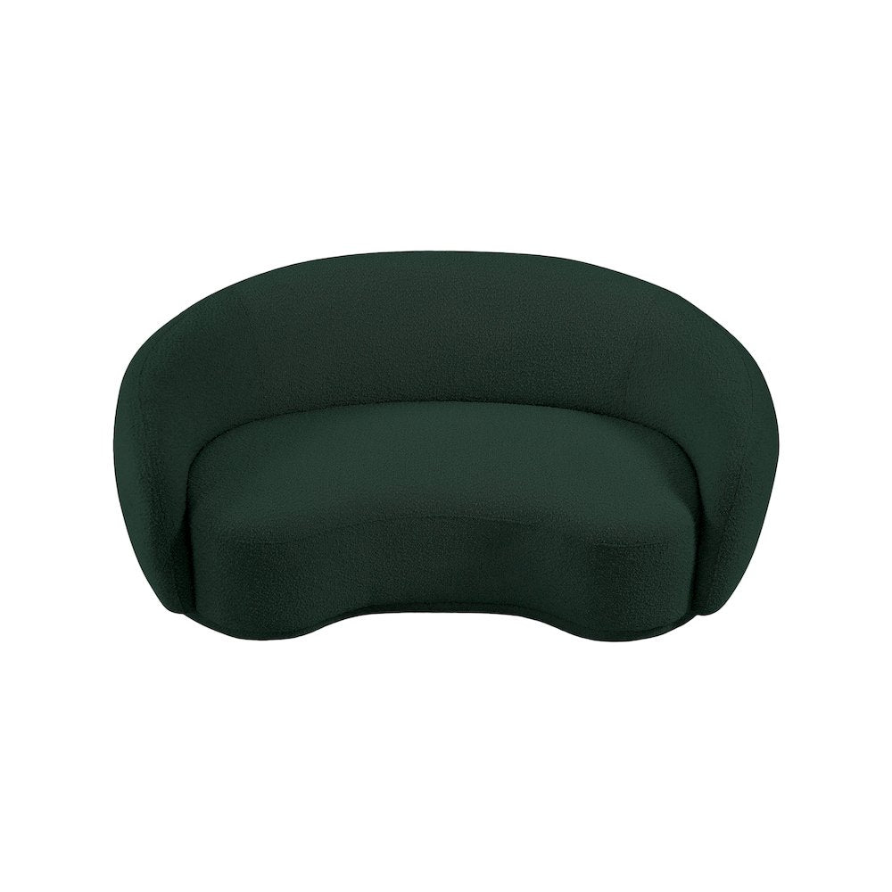 Hyde Green Boucle Fabric Loveseat