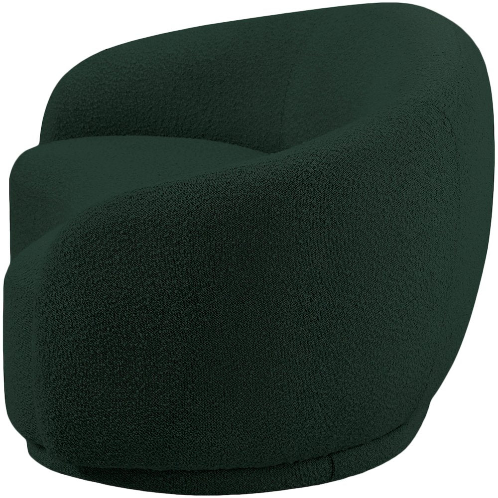 Hyde Green Boucle Fabric Loveseat