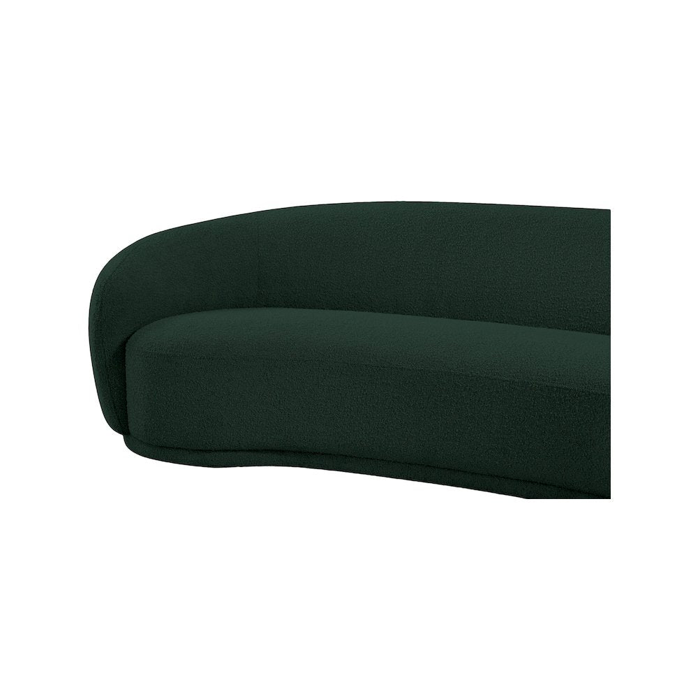 Hyde Green Boucle Fabric Loveseat