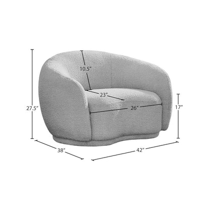 Hyde Grey Boucle Fabric Chair