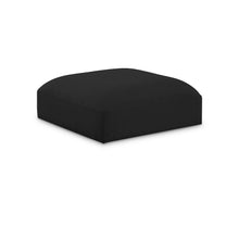 Ease Black Polyester Fabric Ottoman