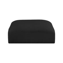 Ease Black Polyester Fabric Ottoman