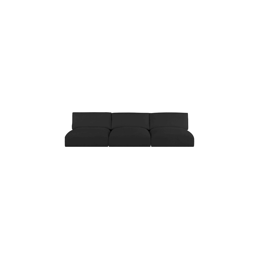 Ease Black Polyester Fabric Modular Sofa